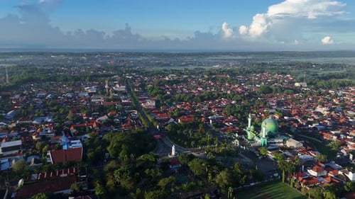 Vue aérienne de Pamekasan Madura le matin