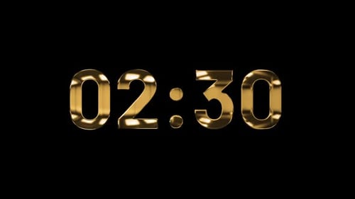 Goldener Countdown 5 Minuten HD