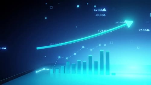 Digital Financial Growth Graph on Tablet
