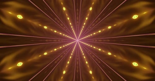 Futuristic Looping Glowing Geometric Tunnel Animation