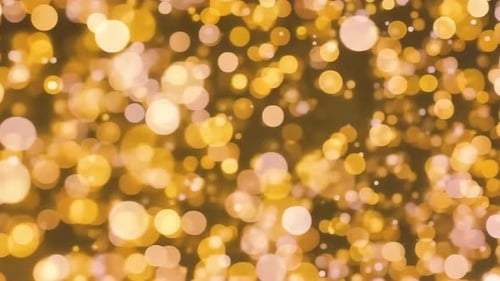Abstract Golden Shimmering Particles Background Loop