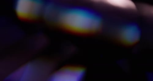 Regenbogenreflexion, Unschärfe, Glühlicht, Flackern