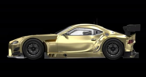 Race Car Rotating On Alpha Loop (4K)