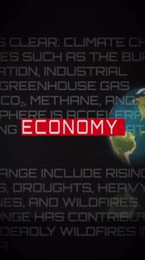 Fast zoom effect on vertical video format highlighting GENERATIVE AI in a climate change discussion