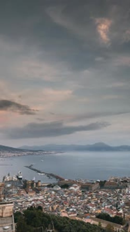 Naples Italy Top View Skyline