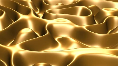 Seamless Golden Fluid Abstract Motion Background