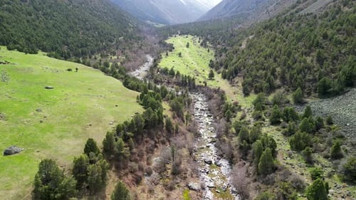 Alamedin Gorge, river in the gorge