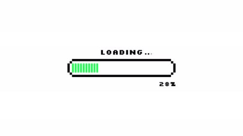 Retro 8-Bit Gaming Loading Status Bar