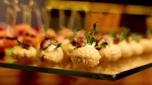 delicious seafood dishes in the Japanese restaurant