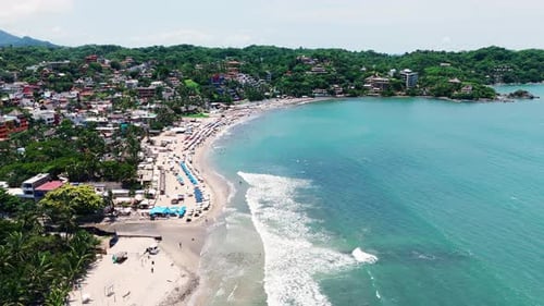 Vue aérienne de la côte mexicaine pour les surfeurs. Sayulita
, Nayarit