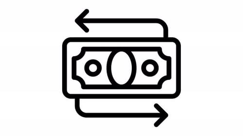 cash flow line icon animation