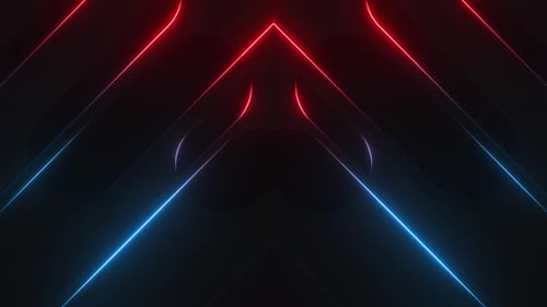 Abstract Neon Tunnel Lines Loop Background