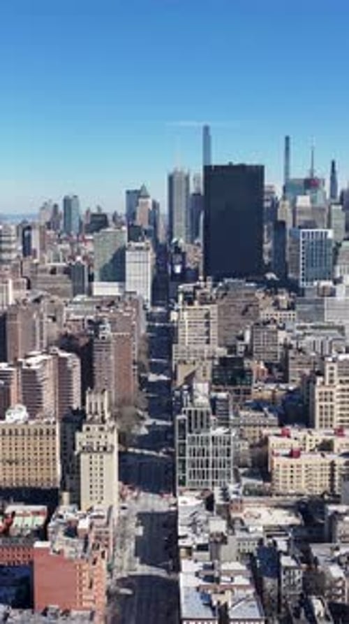 New York Skyline At Manhattan In New York United States.