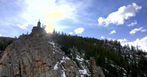 Colorado Mountains Sun Peak Drone View