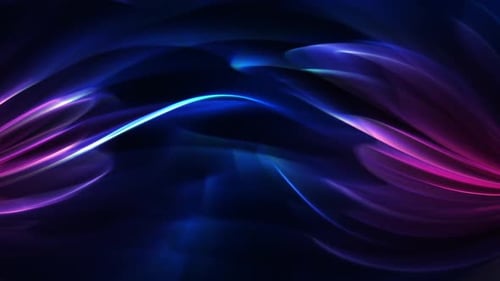 Abstract Fluid Neon Light Waves Background Loop