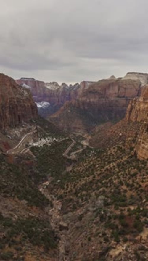Canyon Overlook in Zion National Park Utah USA Vertical Video