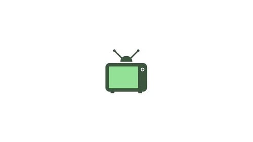 Animated Flat Design Television Static Icon