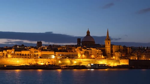 Night Hyperlapse of Valletta Malta