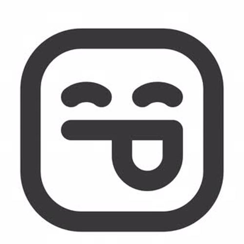 Animated Flat Design Emoji Icon with Playful Tongue Out Expression