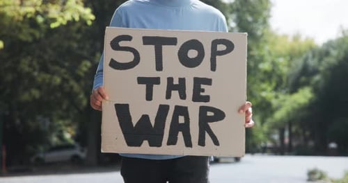 Protest, activism and poster to stop the war, justice and support for Palestine