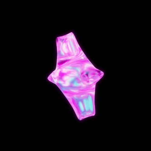 Iridescent Morphing Abstract Star Shape Animation