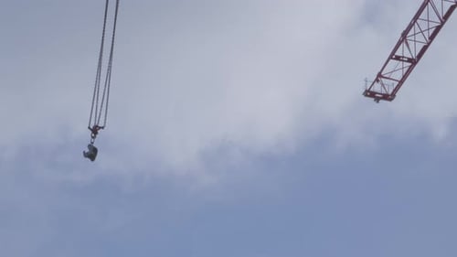 Construction Crane Hook Against Sky