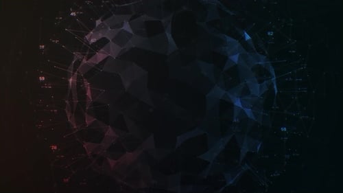 Abstract Globe Network of Digital Data Connections