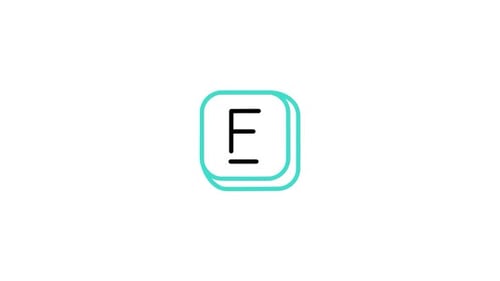 Minimalist Letter F Icon Reveal Animation