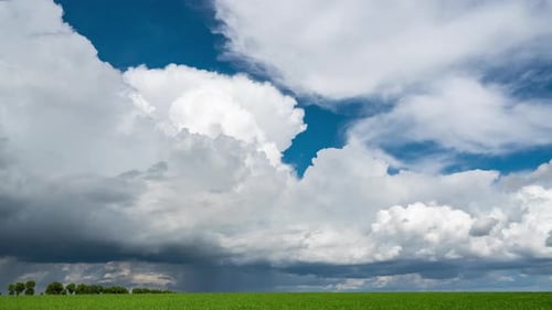 Cumulonimbus Cloud and rain Moving Timelapse