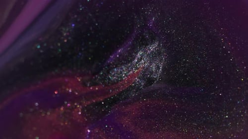 Shiny Paint Spill Texture Ink Sparkling Particles