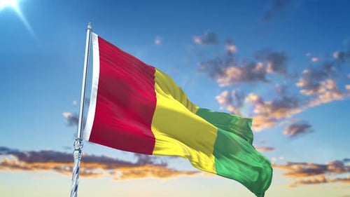 Guinea Flag Waving in Realistic 3D Animation