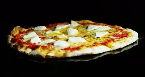 high quality pizza typical Italian food with Italian mozzarella cheese and fresh tomato sauce fres