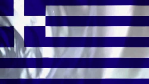 Realistic Waving Greek Flag Animation