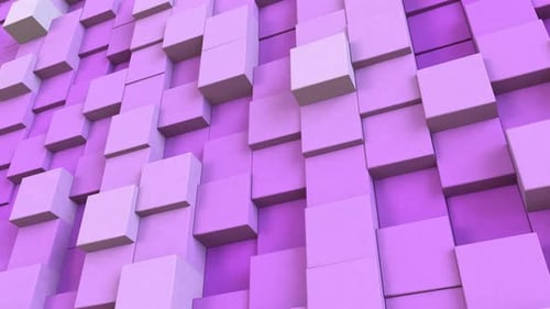 Animated Abstract Geometric Cubes Loop Background