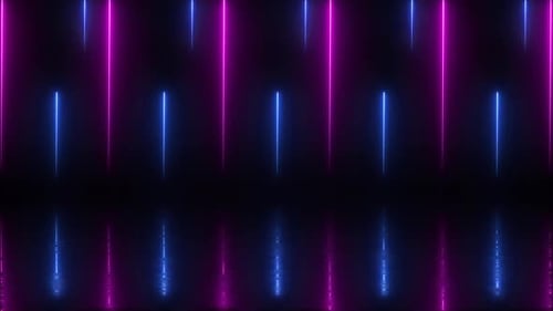 Vertical Neon Blue Pink Lines Background Loop