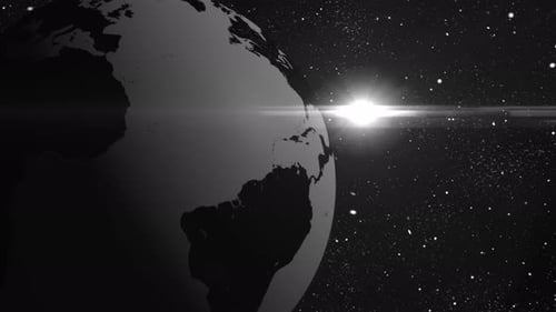 Amazing Sunrise Over The Earth Planet, View Of Planet Earth From Space, Day Night Space. 2562