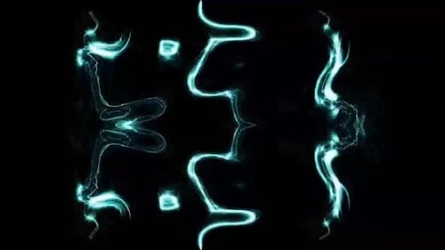 Dynamic Neon Blue Plasma Energy Lines Abstract Background Loop