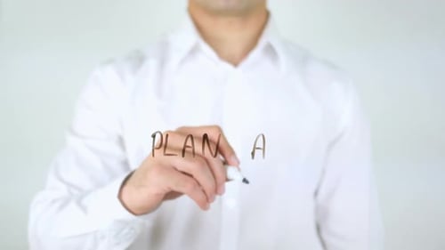 Man Writes 'Plan A' On Clear Surface