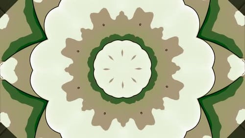 Hermoso capullo de flor en estilo caleidoscopio