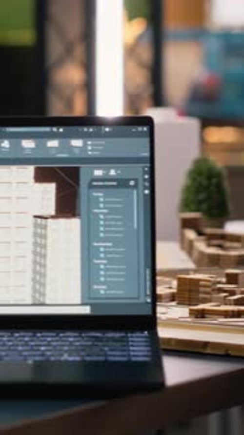 Vertical Video Minimalist Corporate Office Designed for Real Estate Planning