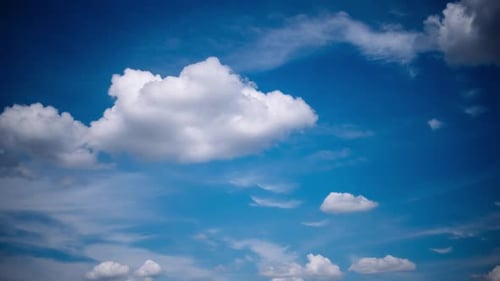 White Clouds Timelapse Summer Day