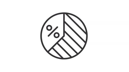 Animated Flat Design Pie Chart for Data Analysis and Statistics