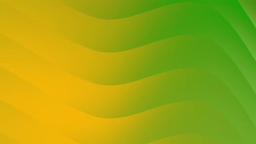 Vibrant Yellow To Green Gradient Waves Smooth Abstract Motion Background