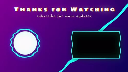 Youtube Video End Screen Animation With Abstract Background