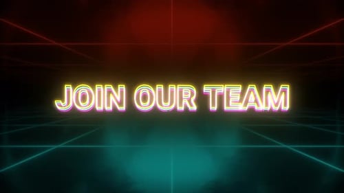 Join Our Team Neon Glow Title for Recruitment Videos