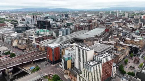 Aerial view of Glasgow, Scotland, United Kingdom