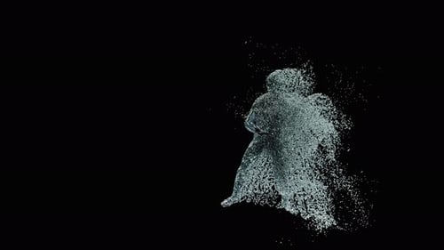 Abstract Water Figure Fluid Dance Animation Loop