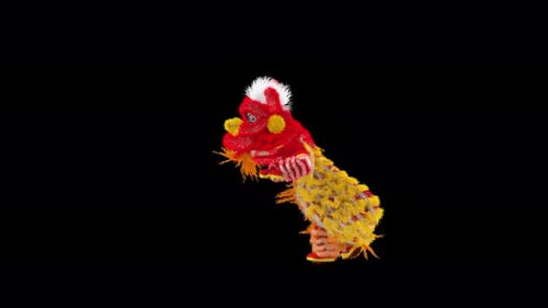 81 Swing Lion Dancing Chinese New Year HD