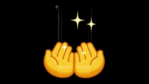 Sparkling Emoji Hands Prayer Animation