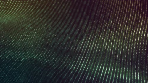 Abstract Green Doted Net Waving Motion